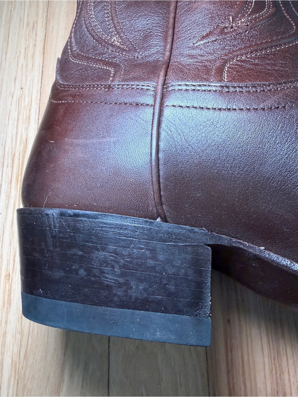 Tecovas The Cartwright Cowhide Cowboy Boots Iced Tea - Picture 12 of 13